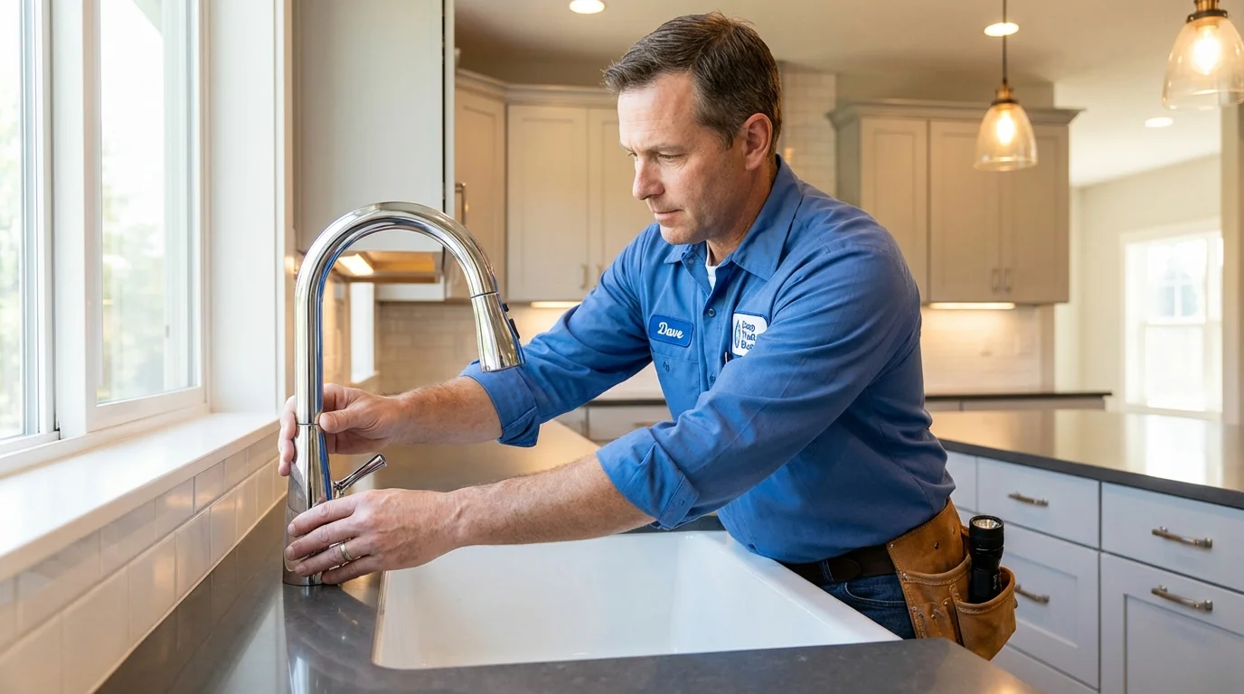 Kitchen faucet installation by Johns Plumbing LLC in Minonk